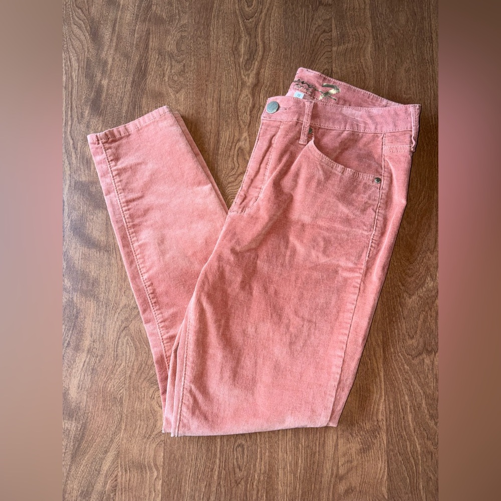 Seven7 Women's Pink Skinny Corduroy Jeans